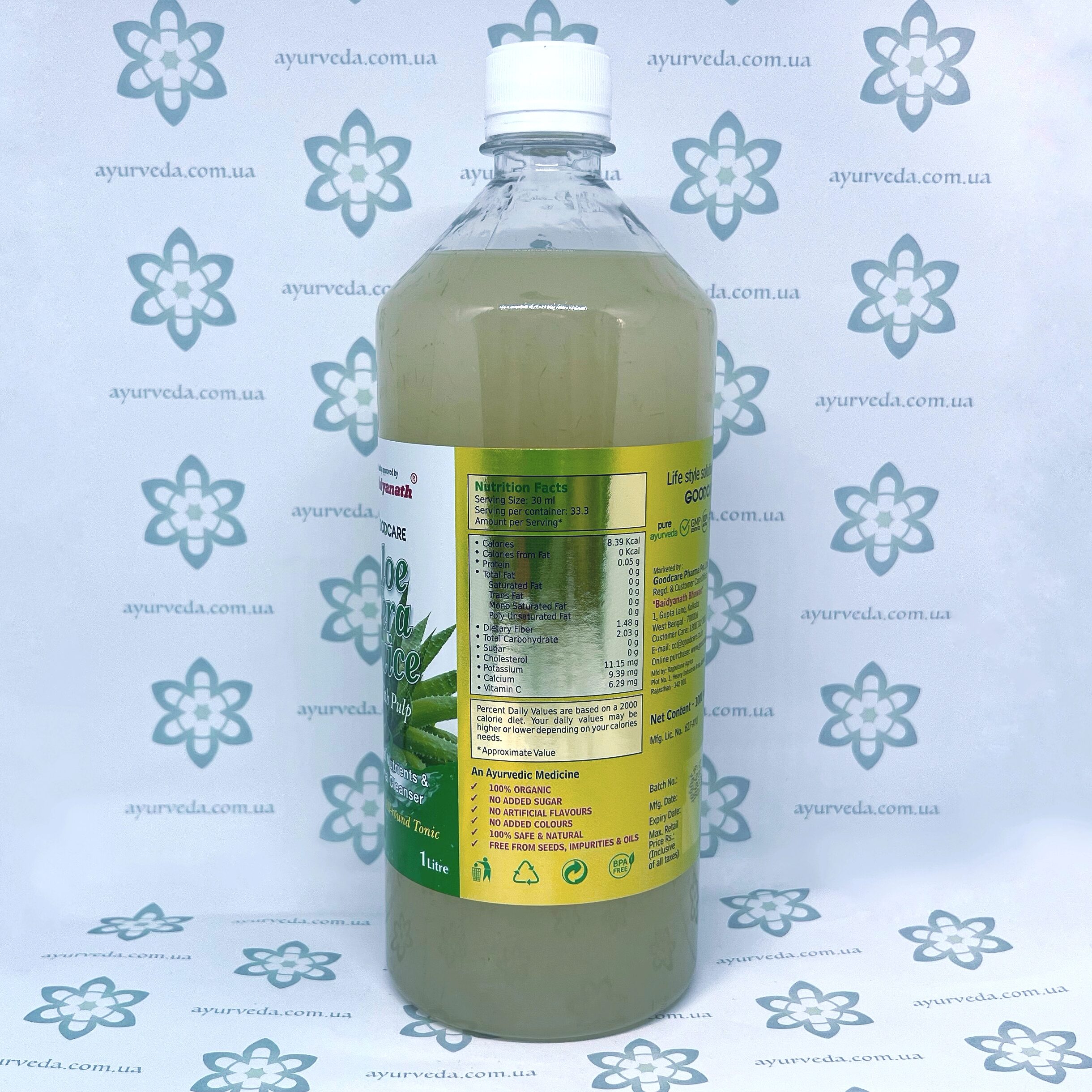 Aloe Vera Juice Baidyanath (Сок Алоэ Вера) 1000 мл...