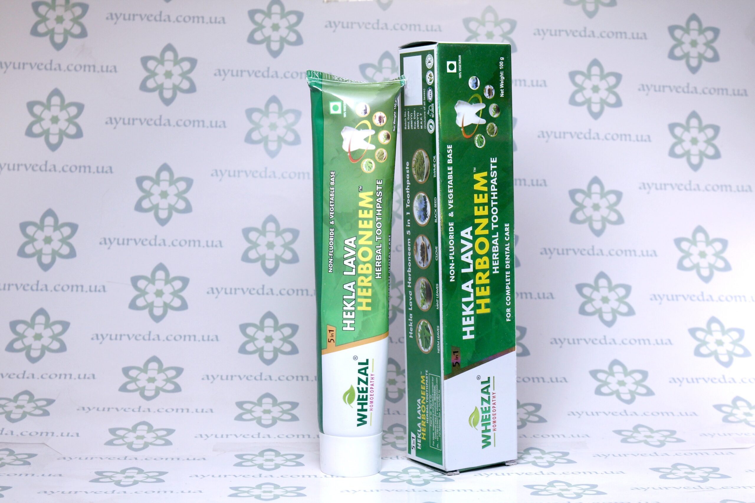 Herboneem Herbal Toothpaste Wheezal (Зубна паста Хербонім) 100 г._1