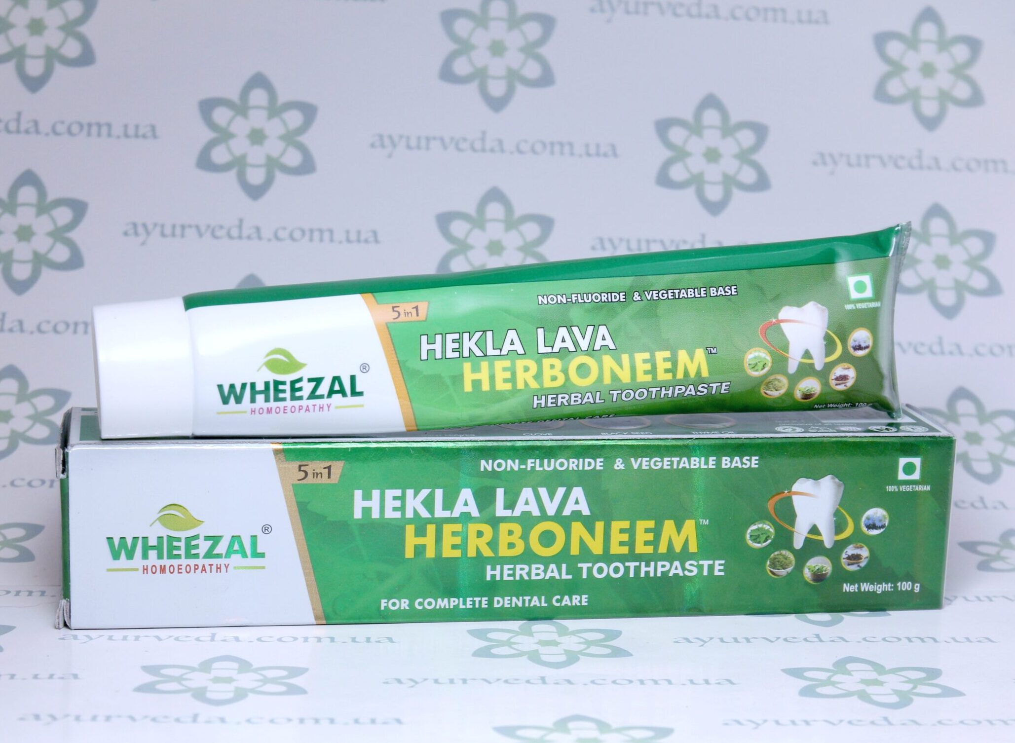 Herboneem Herbal Toothpaste Wheezal (Зубна паста Хербонім) 100 г._2