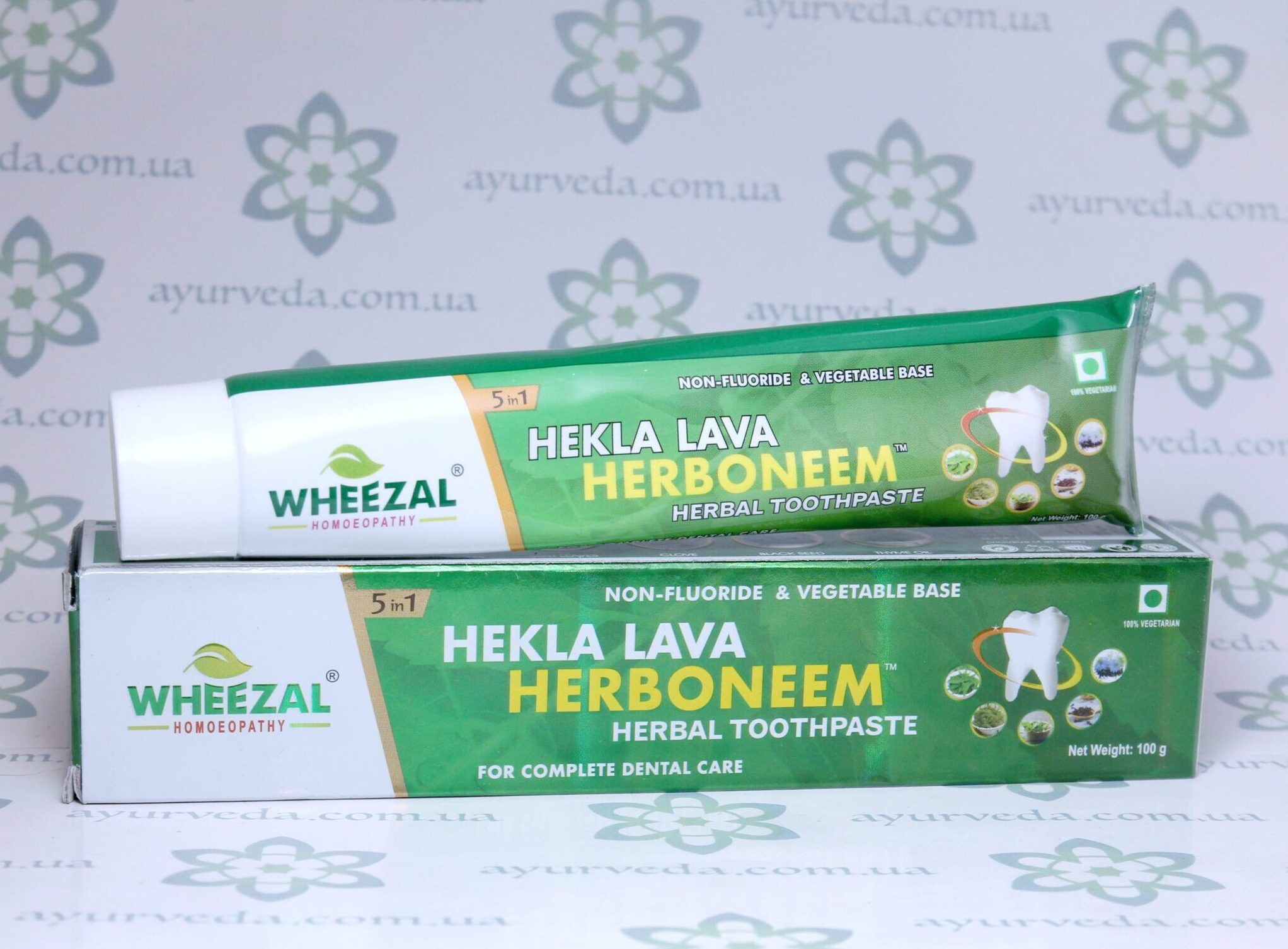 Herboneem Herbal Toothpaste Wheezal (Зубна паста Хербонім) 100 г._2