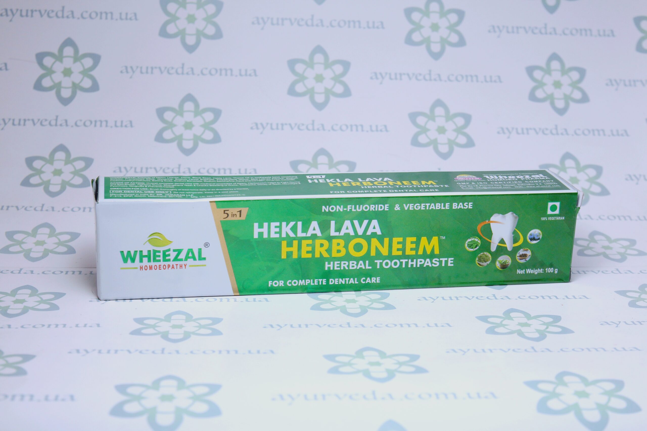 Herboneem Herbal Toothpaste Wheezal (Зубна паста Хербонім) 100 г._3